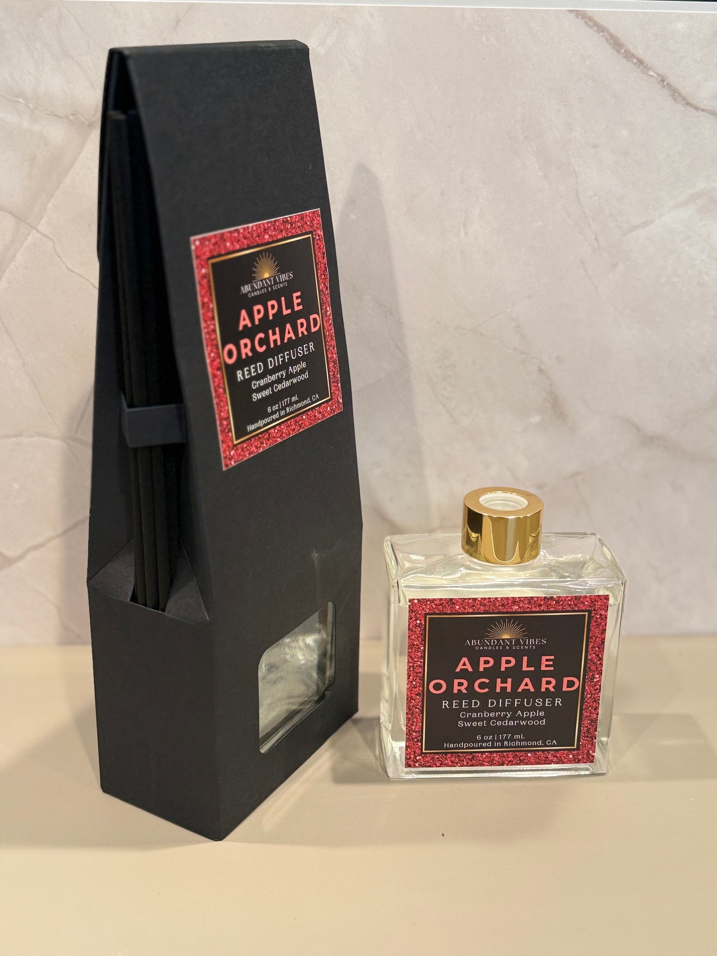 Apple + Cranberry + Cedarwood Reed Diffuser | Apple Orchard