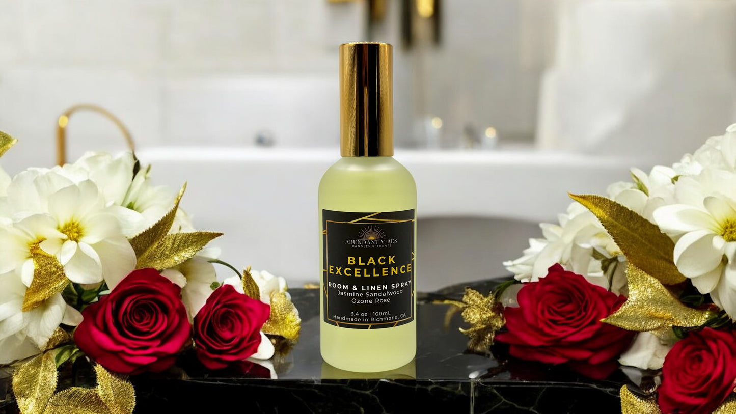 Jasmine + Sandalwood + Ozone Rose Room Spray | Black Excellence