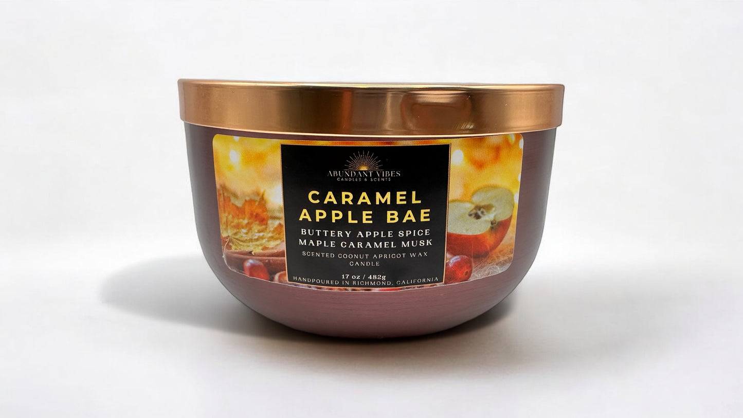 Caramel + Apple Spice + Maple + Musk Candle | Caramel Apple Bae | Luxury Coconut Apricot Wax Candle