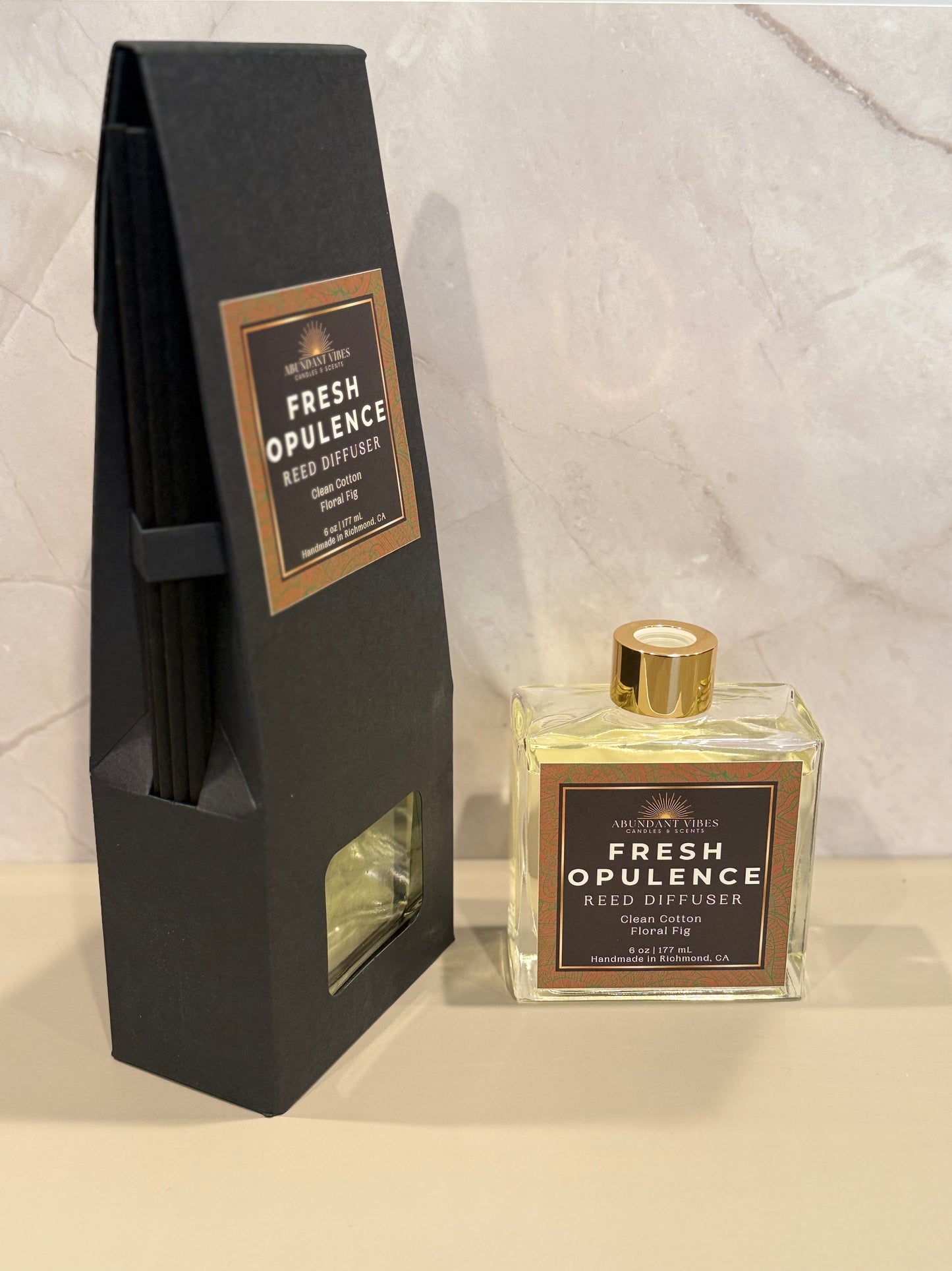 Clean Cotton + Floral Fig Reed Diffuser | Fresh Opulence