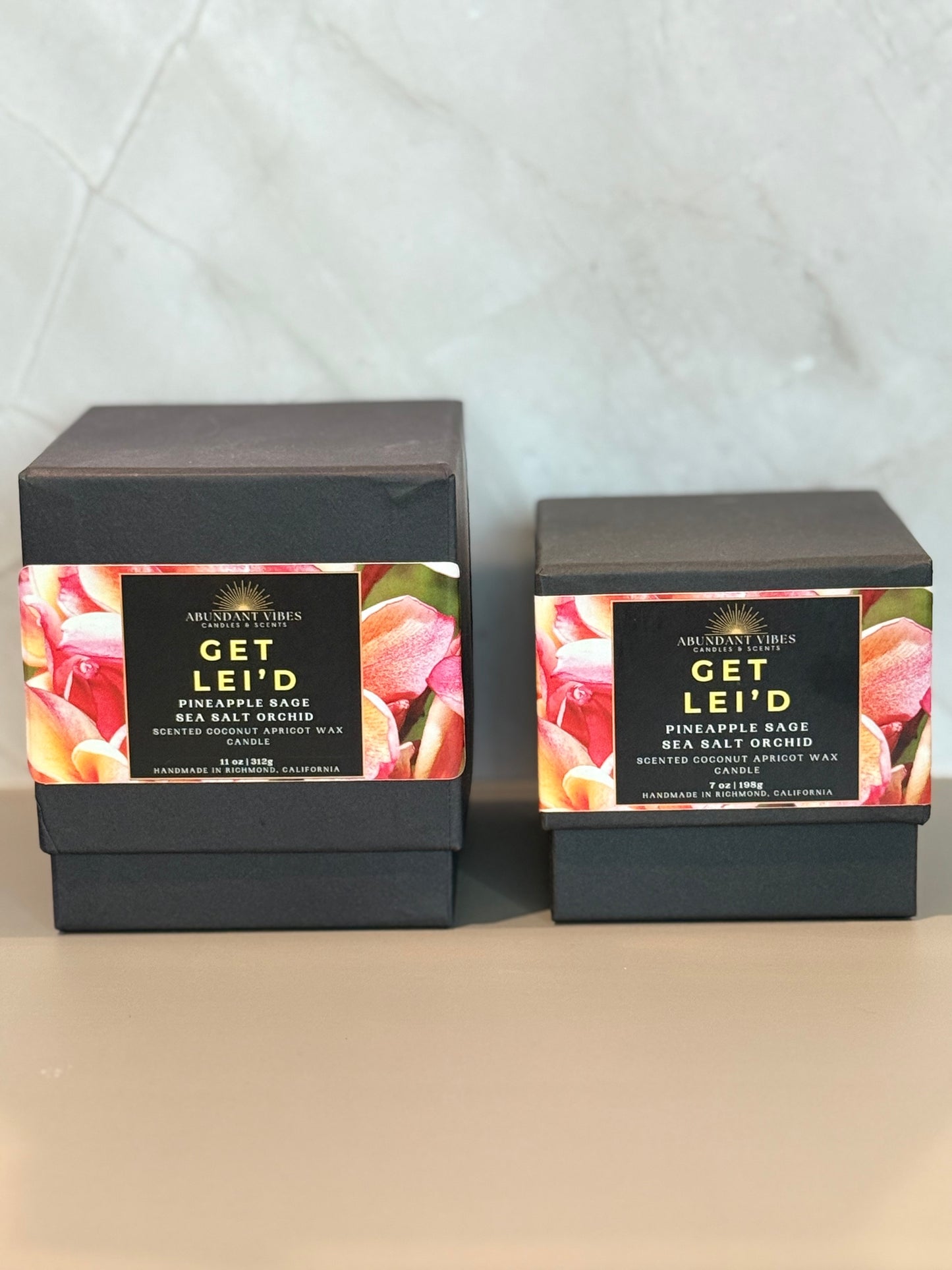 Pineapple Sage + Sea Salt + Orchid Candle | Get Lei'd | Luxury Coconut Apricot Wax Candle