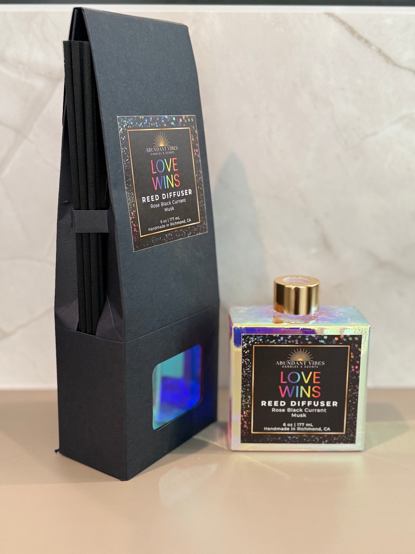 Rose + Black Currant + Musk Reed Diffuser | Love Wins