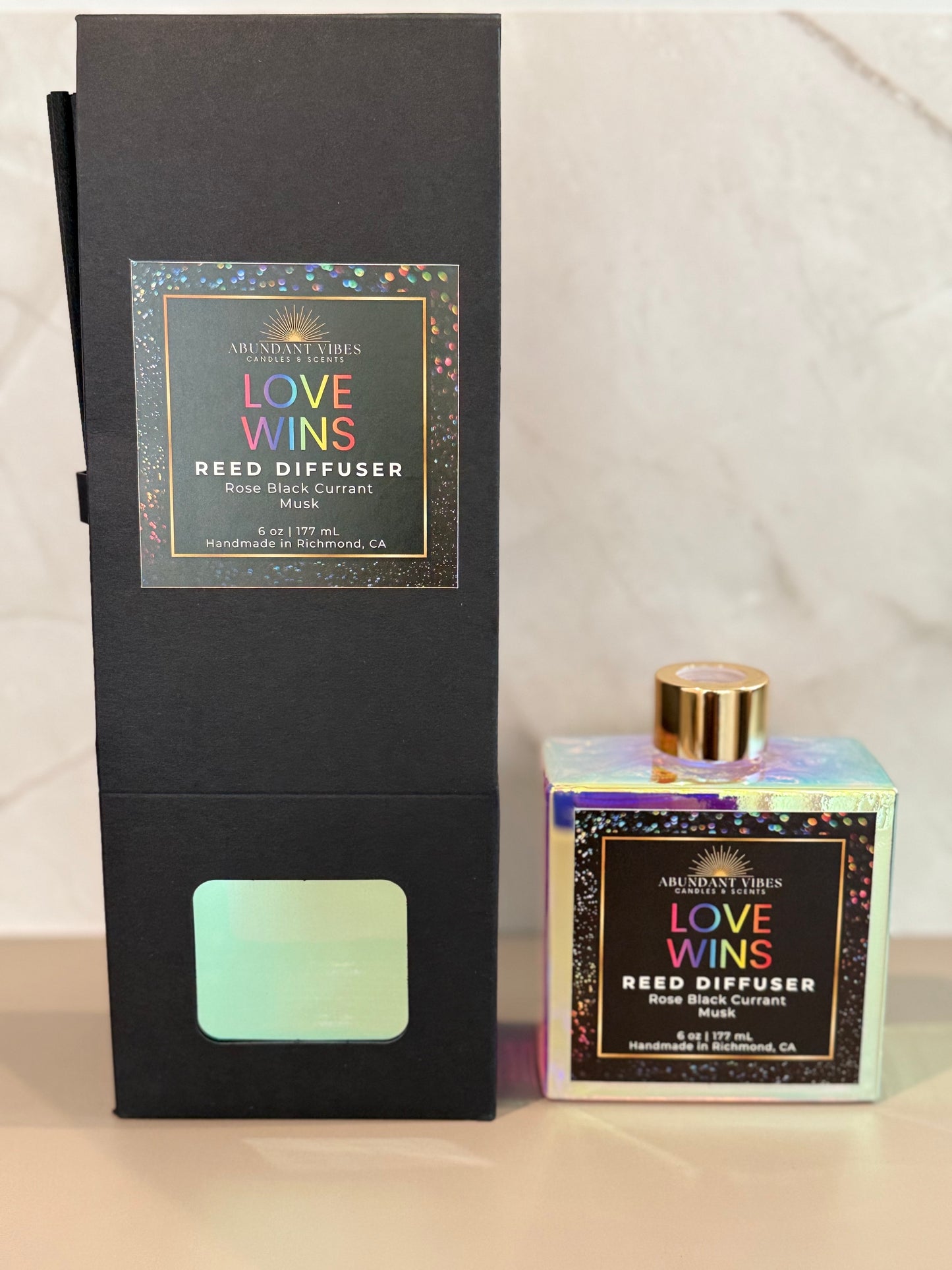 Rose + Black Currant + Musk Reed Diffuser | Love Wins