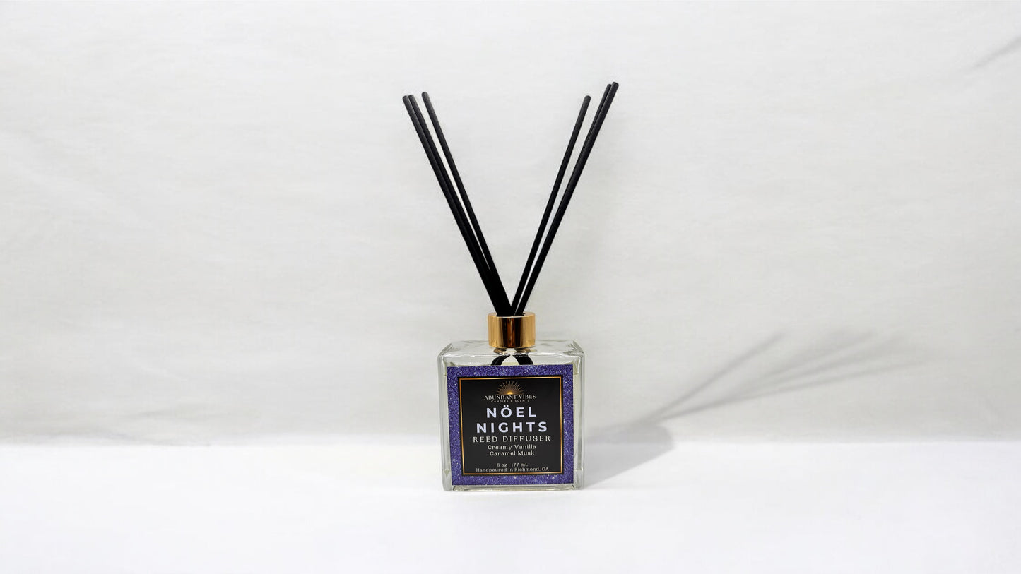 Creamy Vanilla + Caramel + Musk Holiday Reed Diffuser | Noel Nights