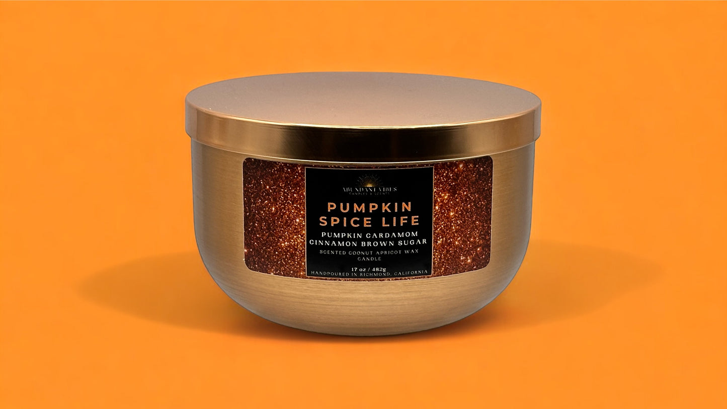Pumpkin + Cardamom + Brown Sugar + Cinnamon Candle | Pumpkin Spice Life | Luxury Coconut Apricot Wax Candle