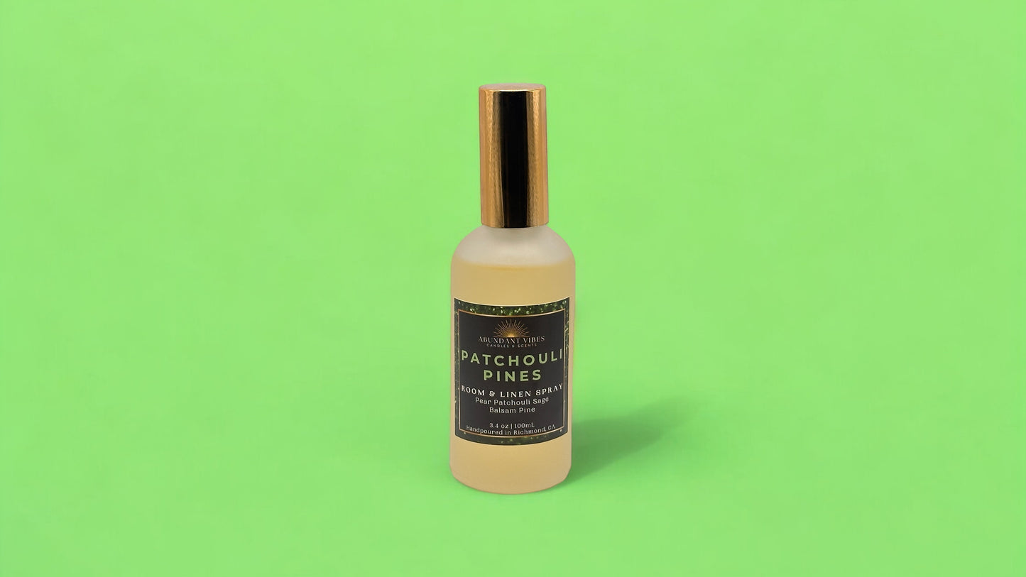 Pear + Patchouli + Sage + Balsam Holiday Room Spray | Patchouli Pines