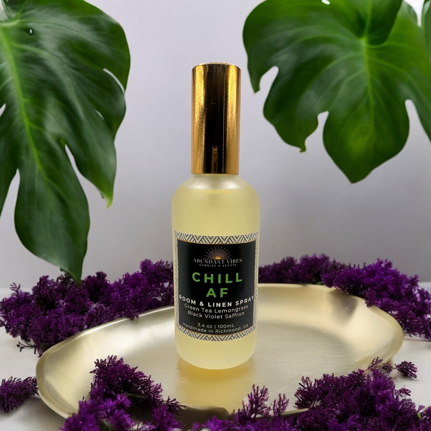 Green Tea Lemongrass + Black Violet Saffron Room Spray | Chill AF