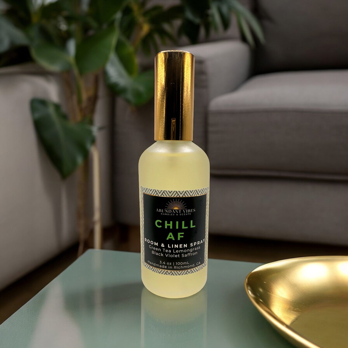 Green Tea Lemongrass + Black Violet Saffron Room Spray | Chill AF