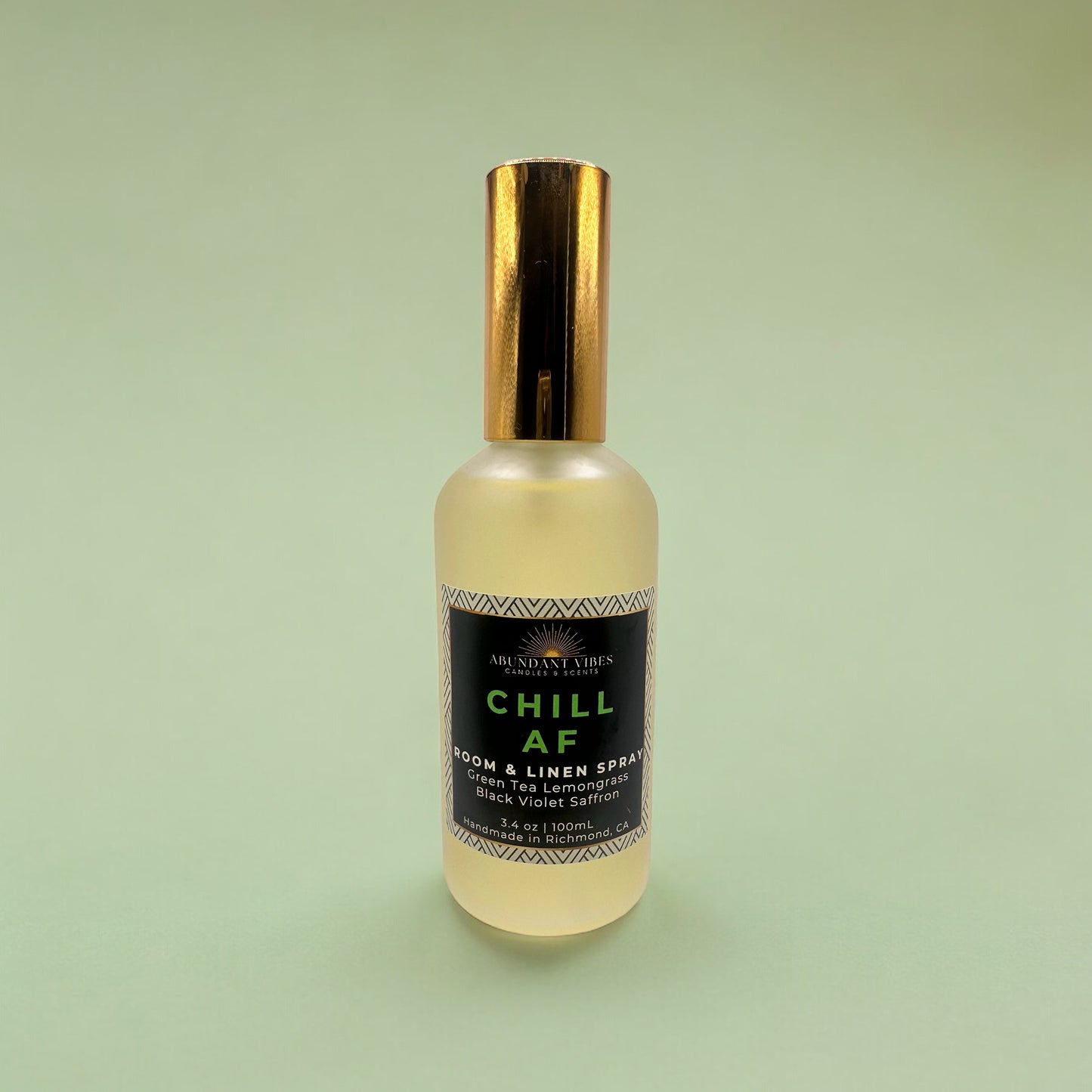 Green Tea Lemongrass + Black Violet Saffron Room Spray | Chill AF