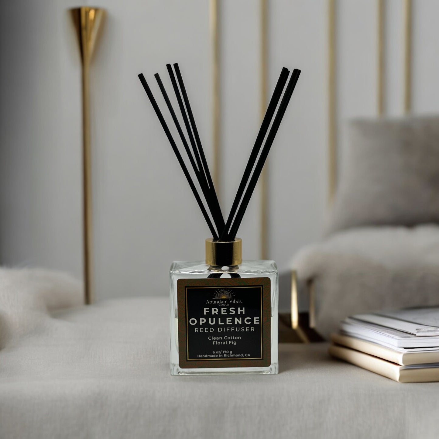 Clean Cotton + Floral Fig Reed Diffuser | Fresh Opulence