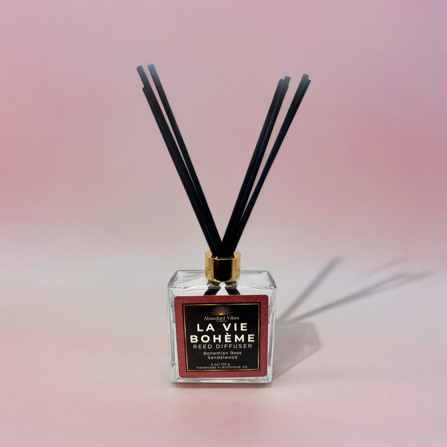 Bohemian Rose + Sandalwood Reed Diffuser | La Vie Boheme