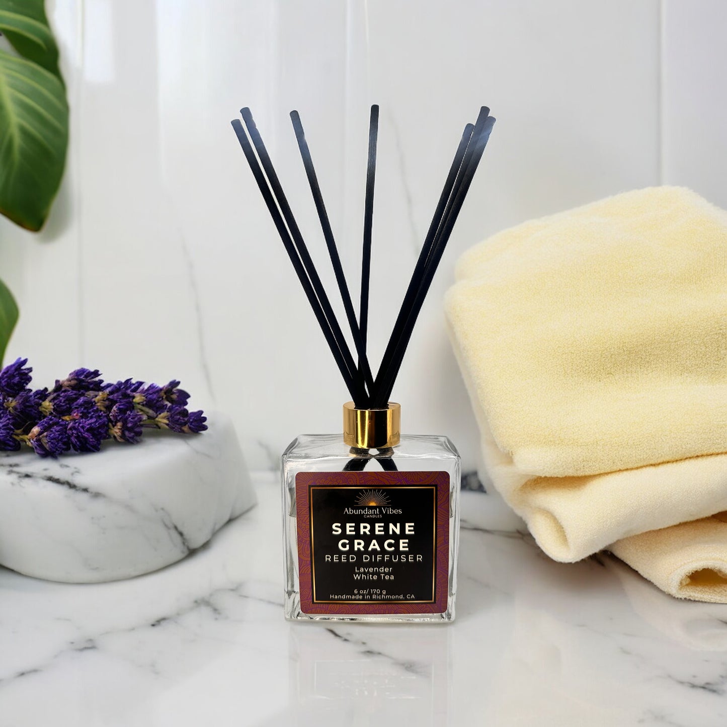 Lavender + White Tea Reed Diffuser | Serene Grace