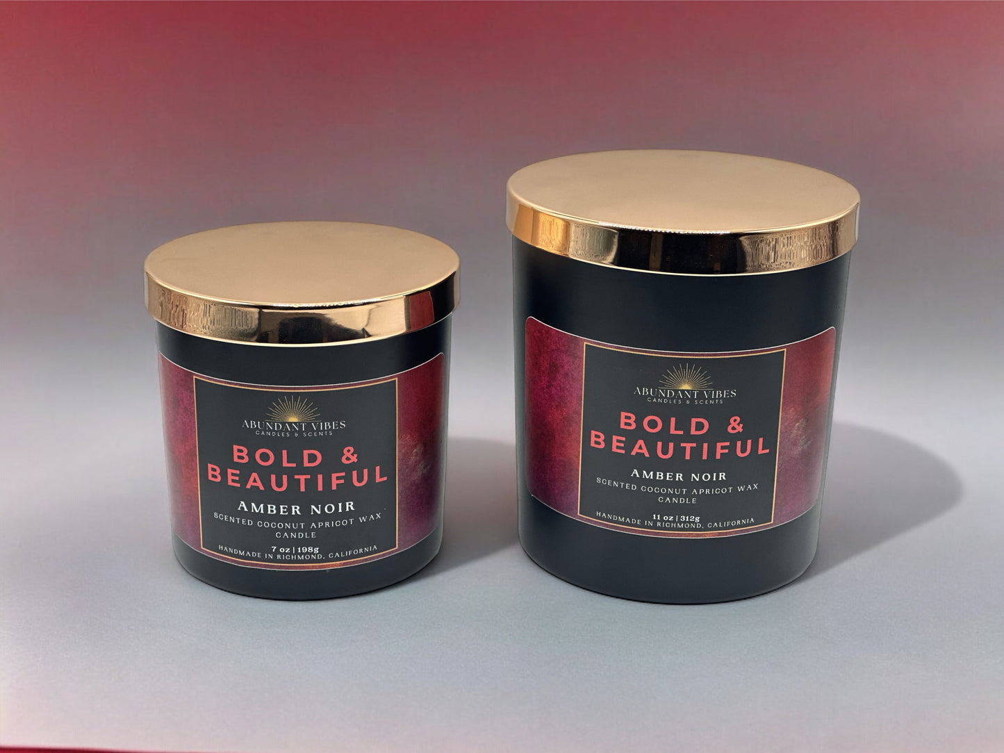 Amber + Dark Musk Candle | Bold & Beautiful | Luxury Coconut Apricot Wax Candle