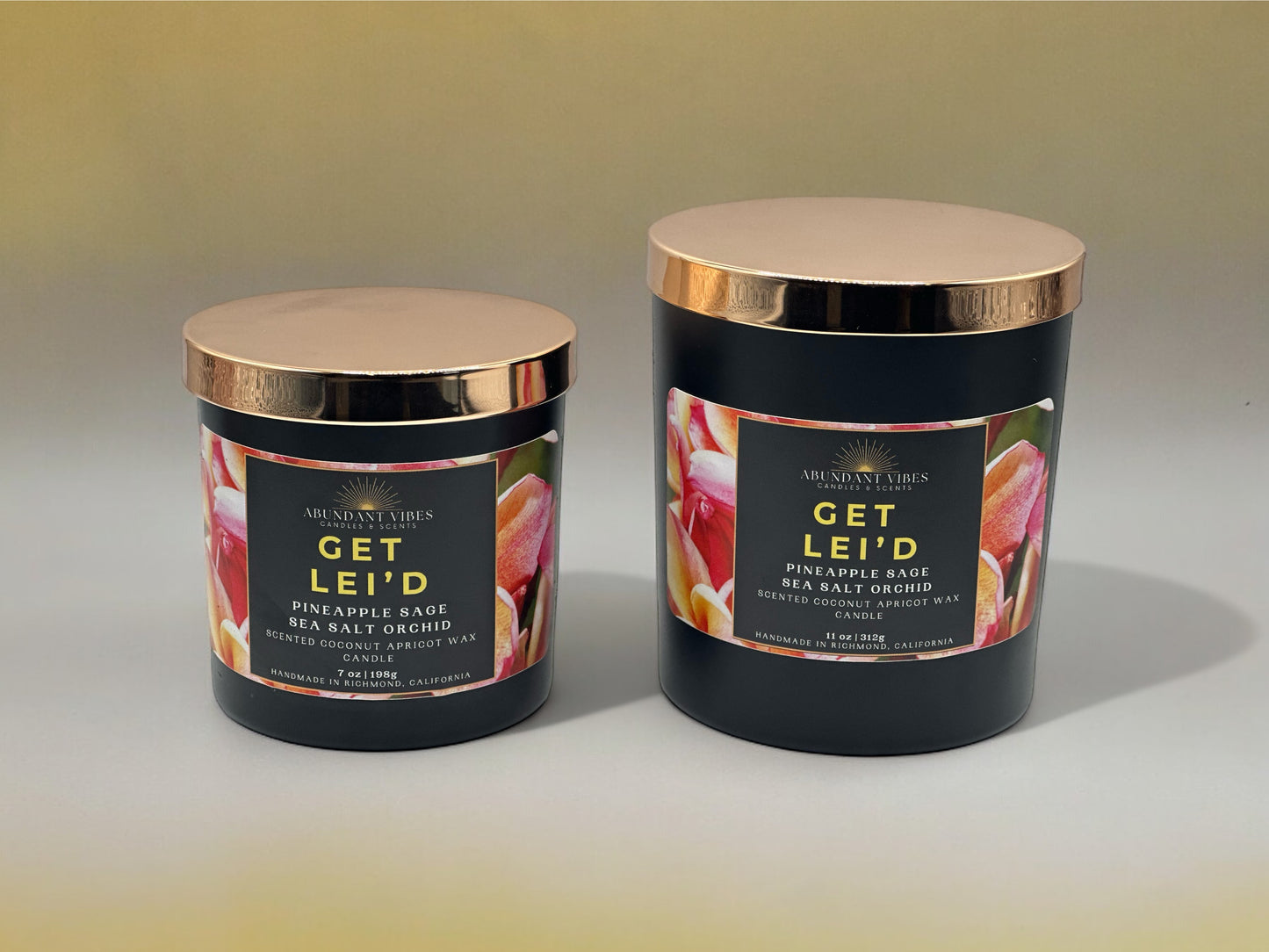 Pineapple Sage + Sea Salt + Orchid Candle | Get Lei'd | Luxury Coconut Apricot Wax Candle