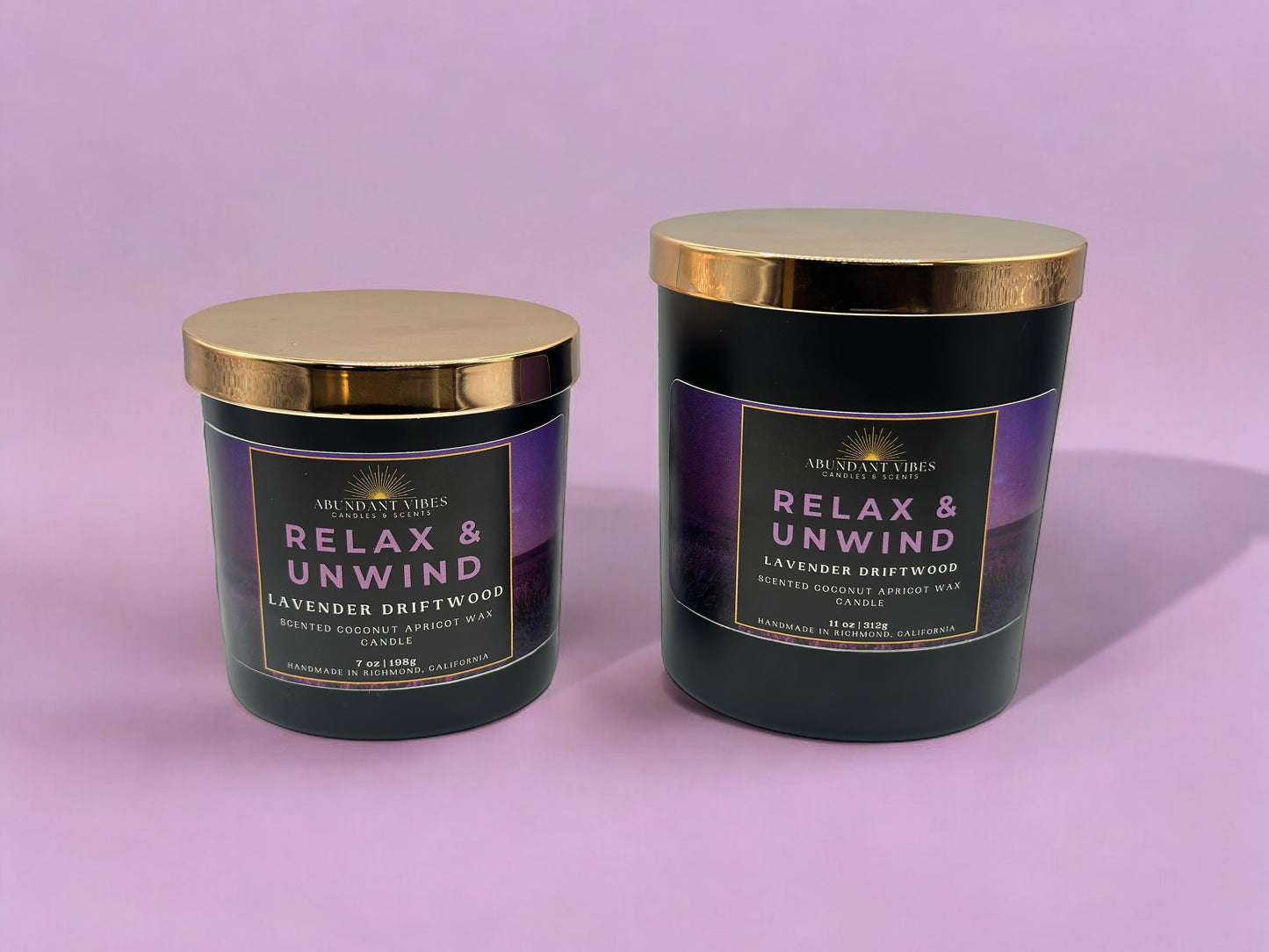 Lavender Driftwood Candle | Relax & Unwind | Luxury Coconut Apricot Wax Candle