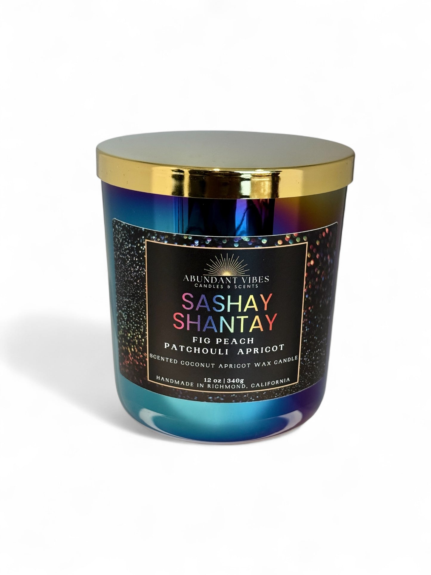 Fig + Peach + Patchouli Candle | Sashay Shantay | Luxury Coconut Apricot Wax Candle