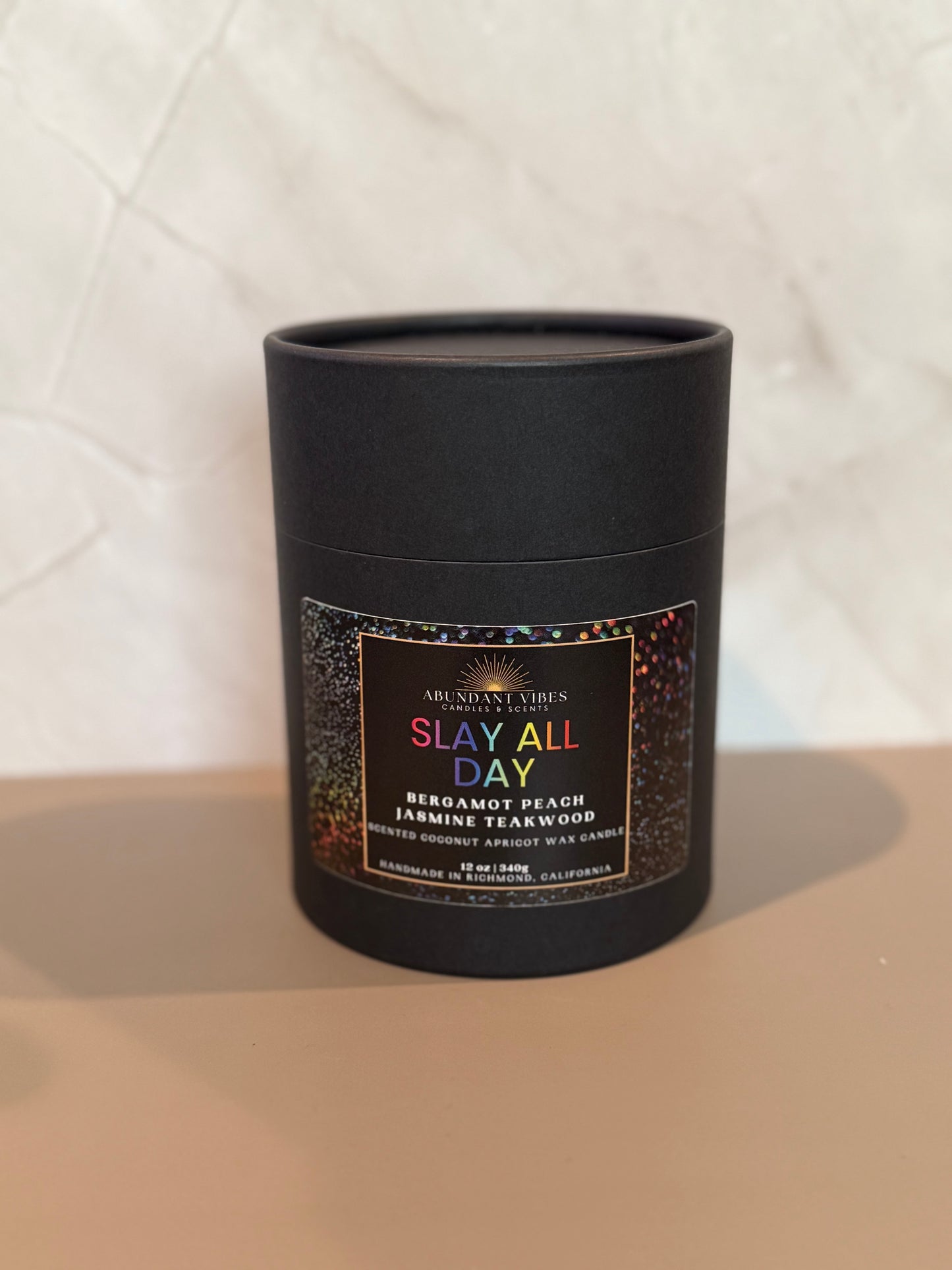 Peach + Bergamot + Jasmine + Cashmere Pride Candle | Slay All Day Candle | Luxury Coconut Apricot Wax Candle