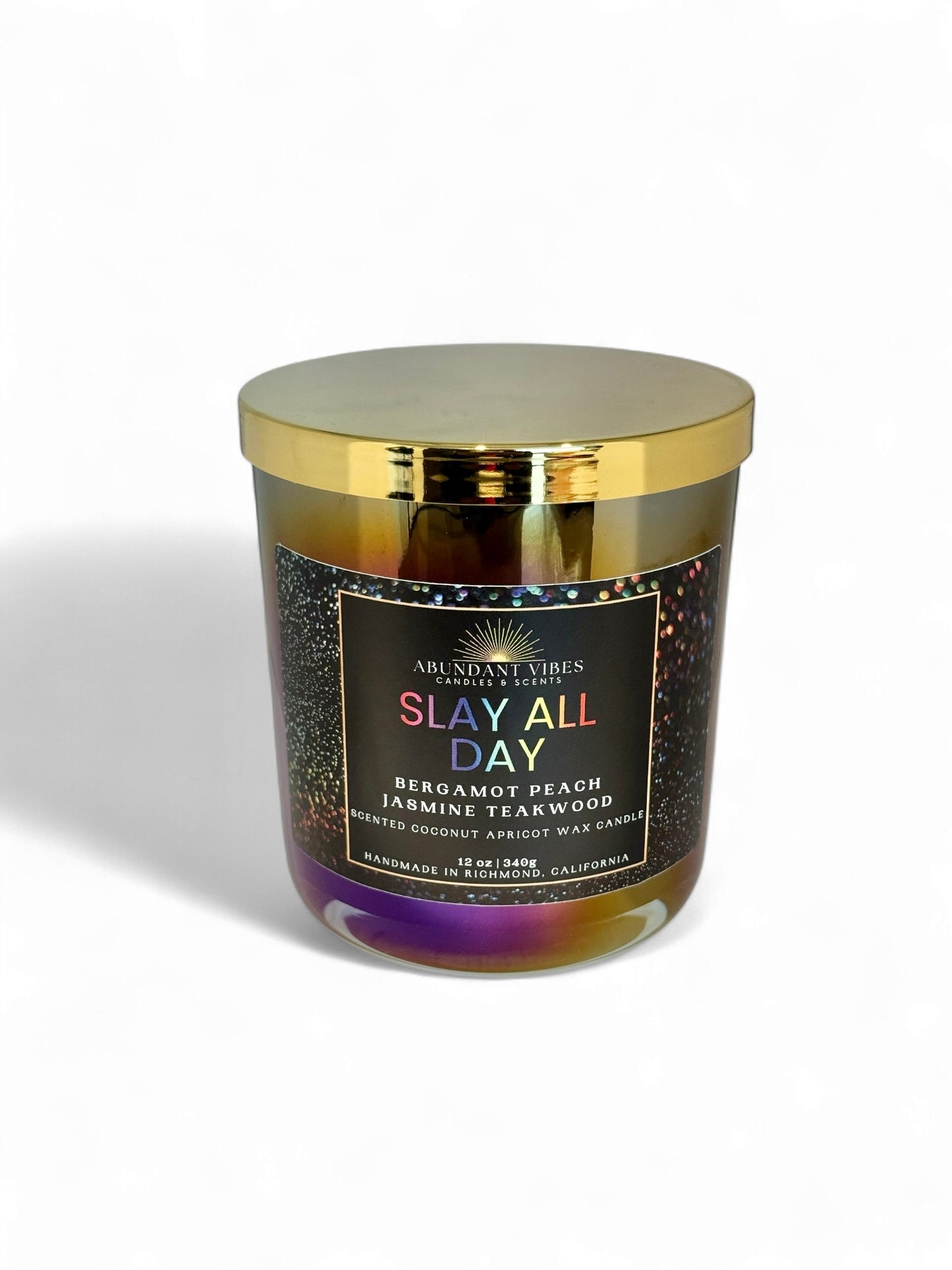 Peach + Bergamot + Jasmine + Cashmere Pride Candle | Slay All Day Candle | Luxury Coconut Apricot Wax Candle