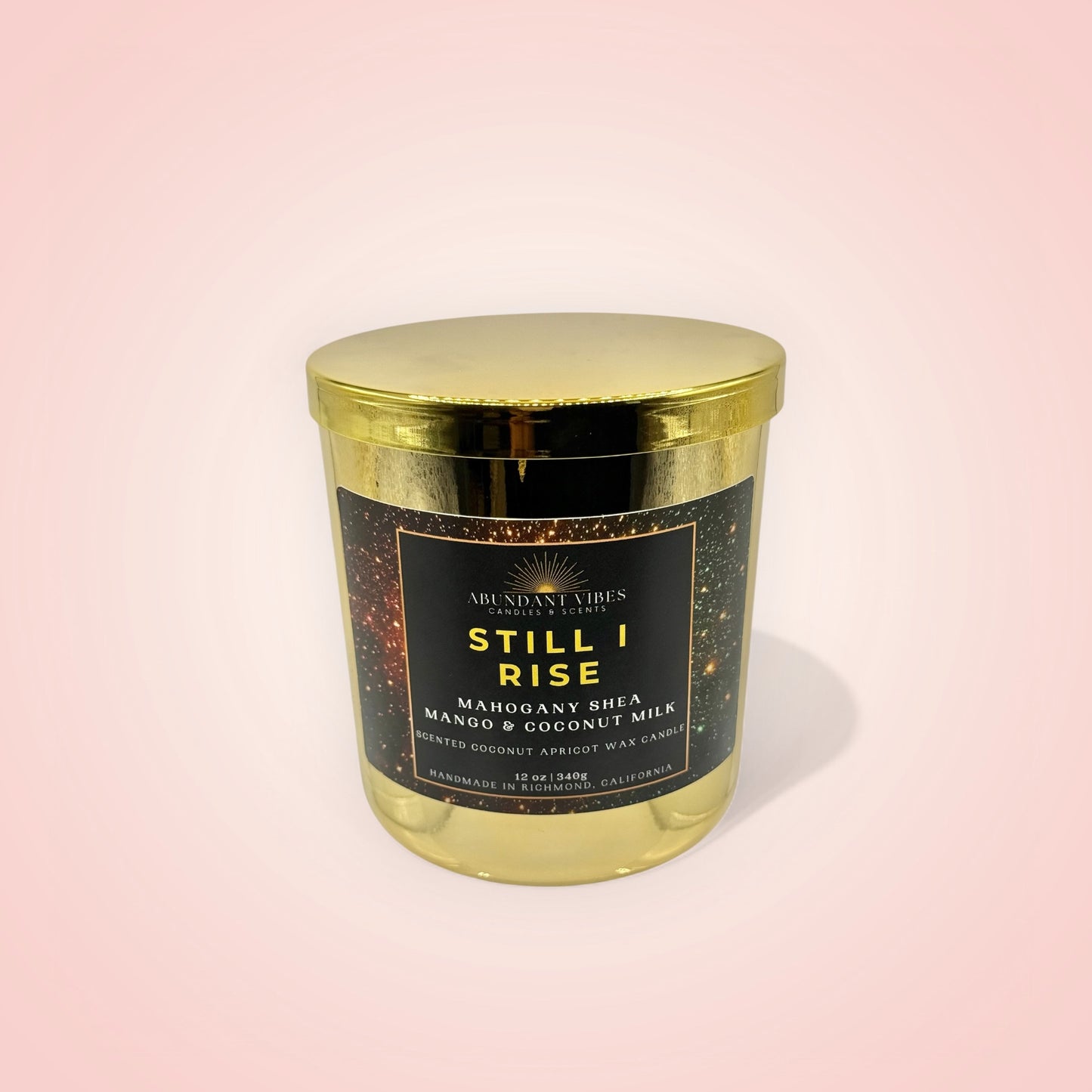 Mahogany Shea + Mango & Coconut Milk Candle | Still I Rise | Luxury Coconut Apricot Wax Candle