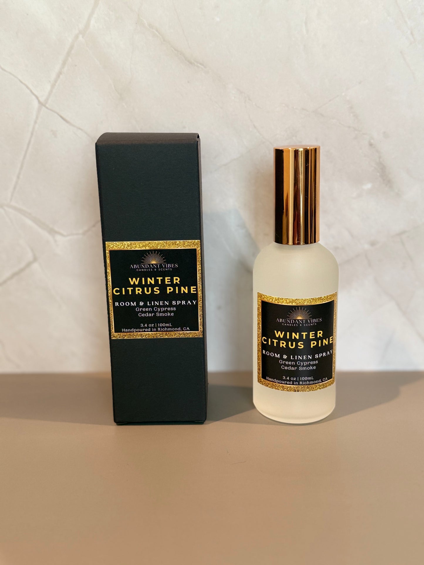 Pine + Cypress + Cedar + Greenery Holiday Room Spray | Winter Citrus Pine