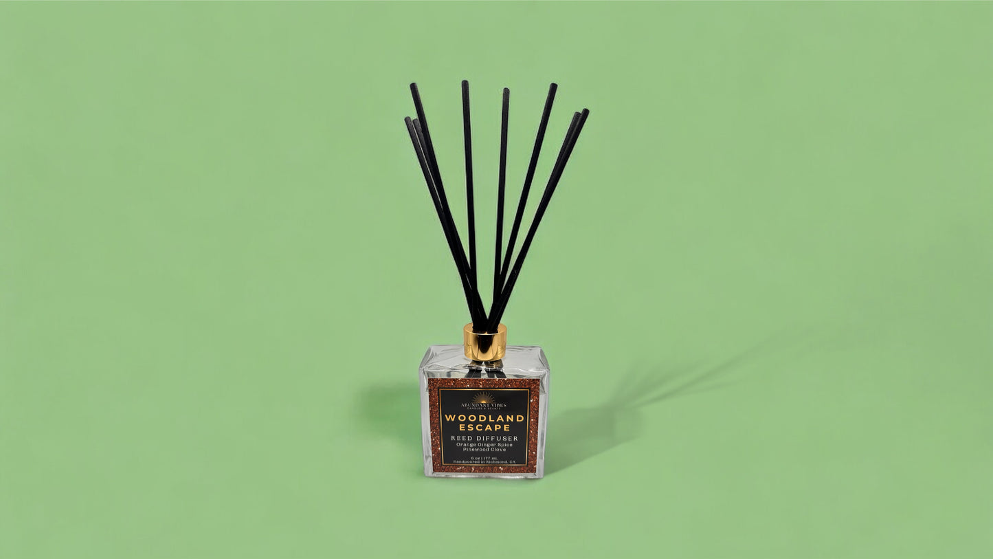 Ginger + Orange + Clove + Pine Holiday Reed Diffuser | Woodland Escape
