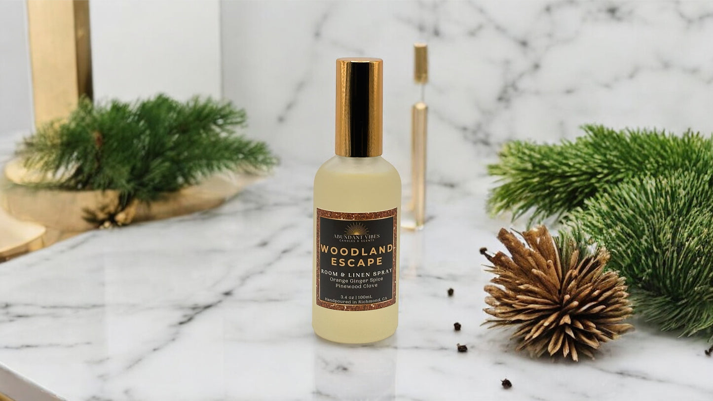 Ginger + Orange + Clove + Pine Holiday Room Spray | Woodland Escape
