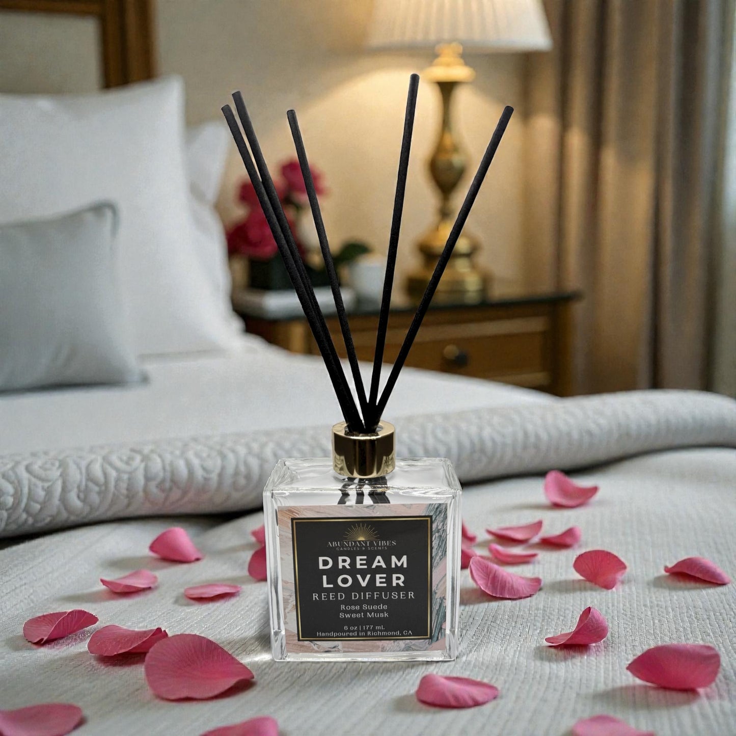 Rose + Jasmine + Suede + Musk Reed Diffuser | Dream Lover