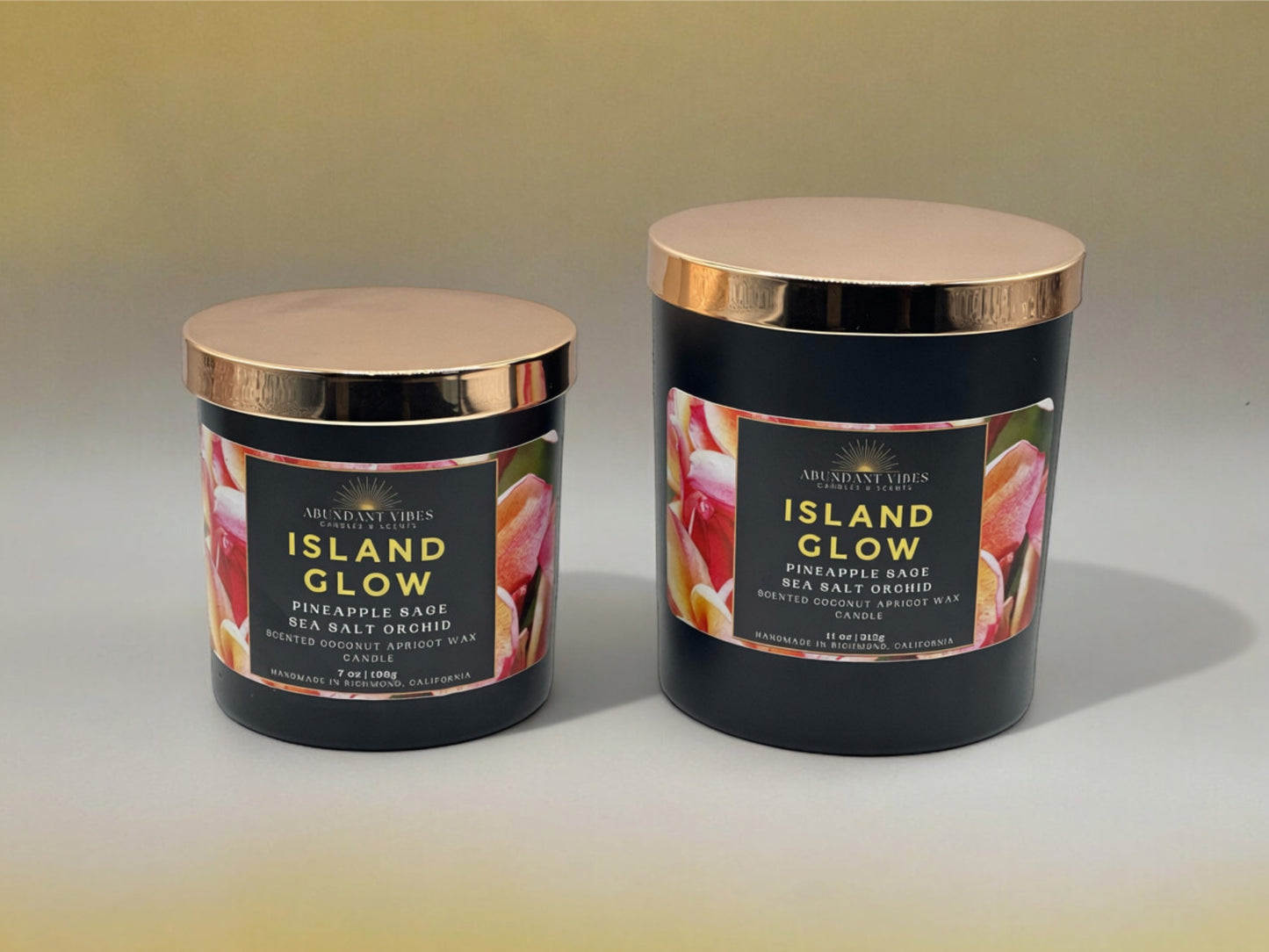 Pineapple Sage + Sea Salt + Orchid Candle | Island Glow | Luxury Coconut Apricot Wax Candle