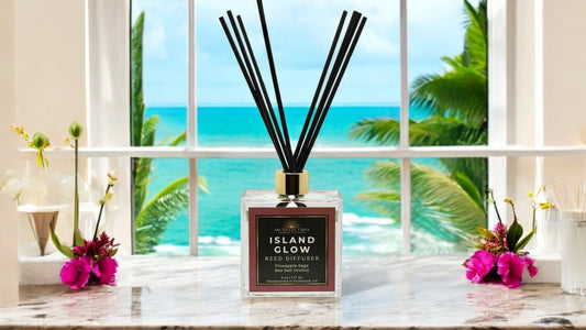 Pineapple Sage + Sea Salt Orchid Reed Diffuser | Island Glow