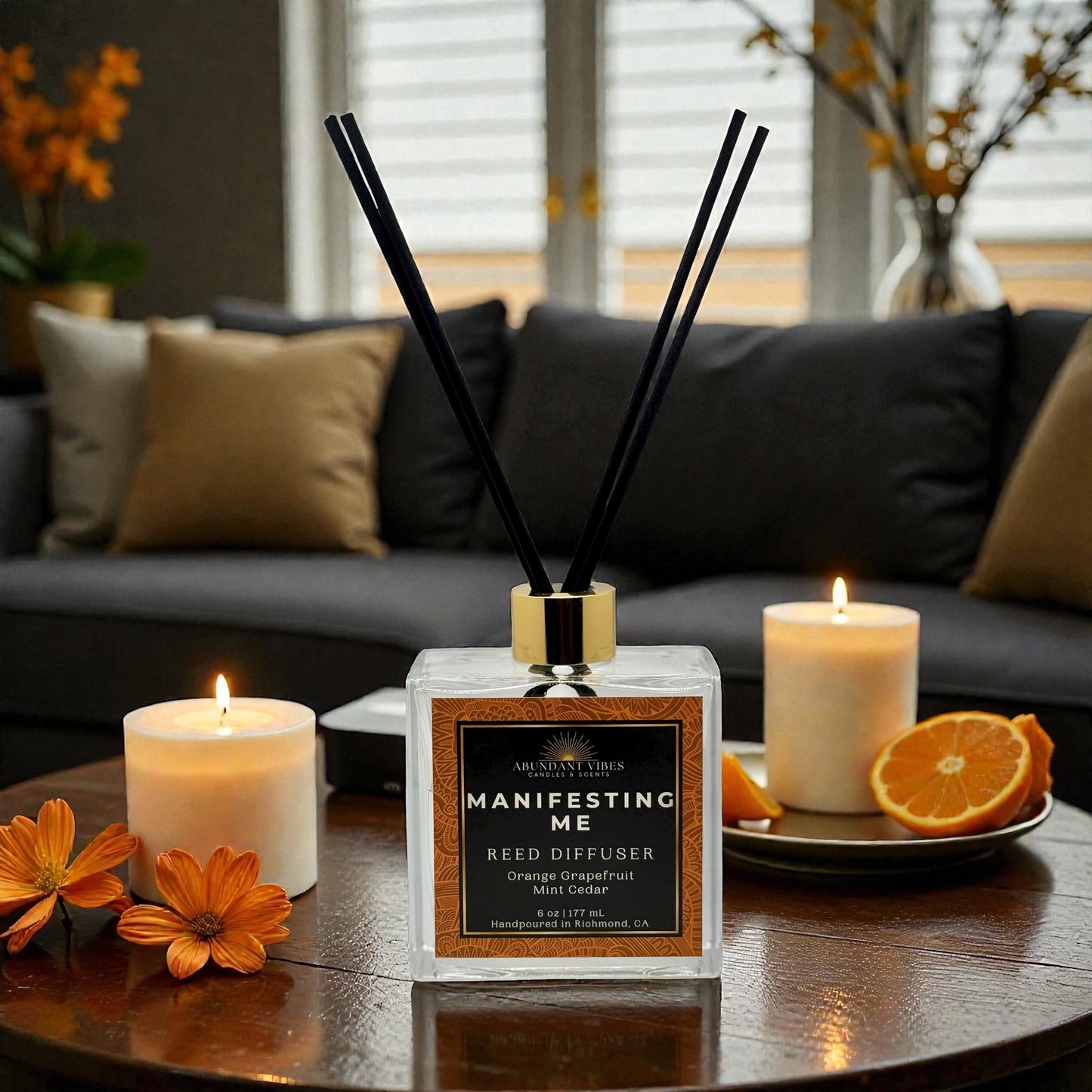 Orange + Grapefruit + Mint + Cedar | Manifesting Me Diffuser