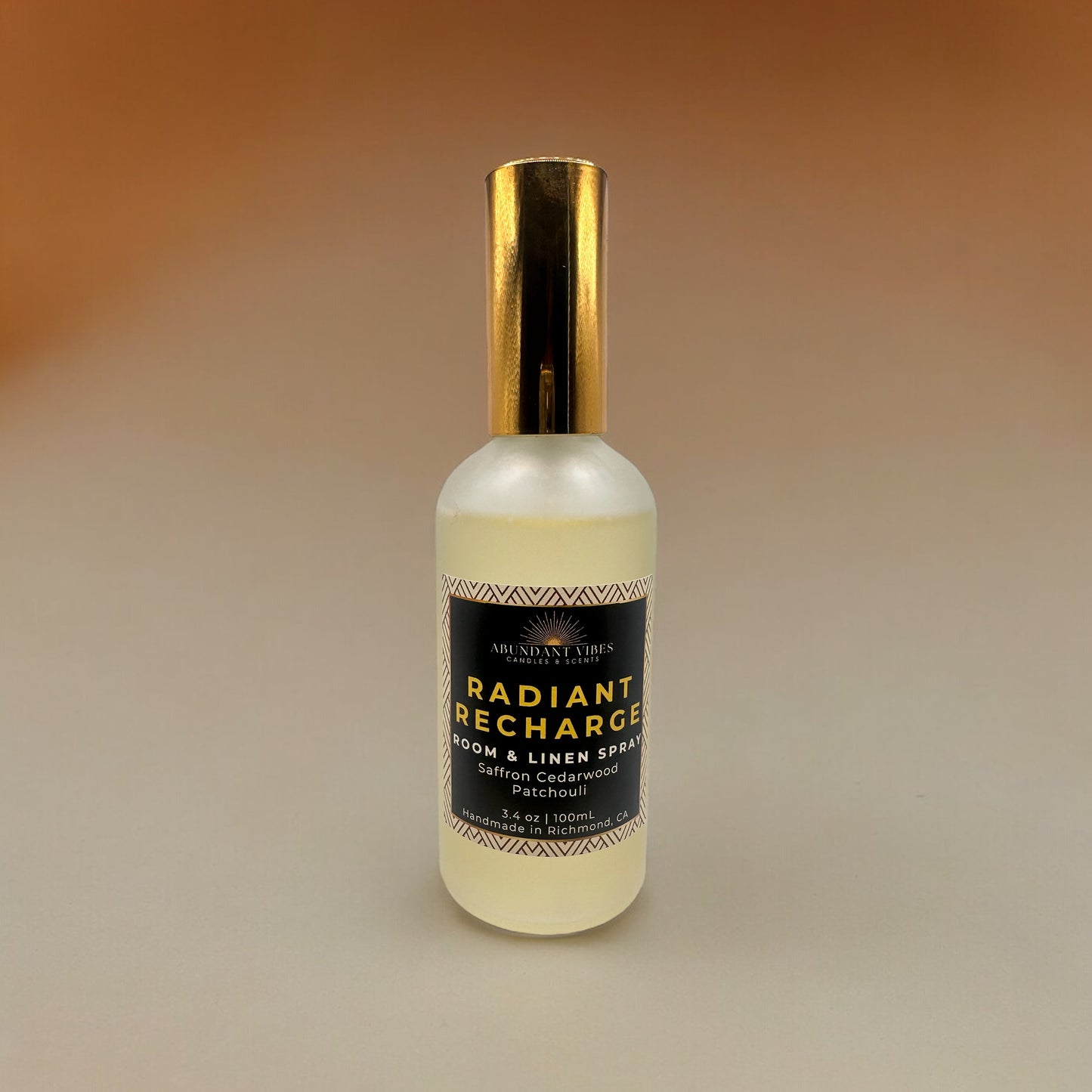 Radiant Recharge Room Spray (Saffron Cedarwood + Patchouli)