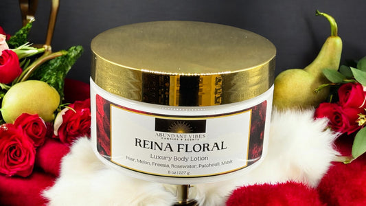 Reina Floral Body Lotion (Pear + Melon + Freesia + Rosewater + Patchouli Musk)