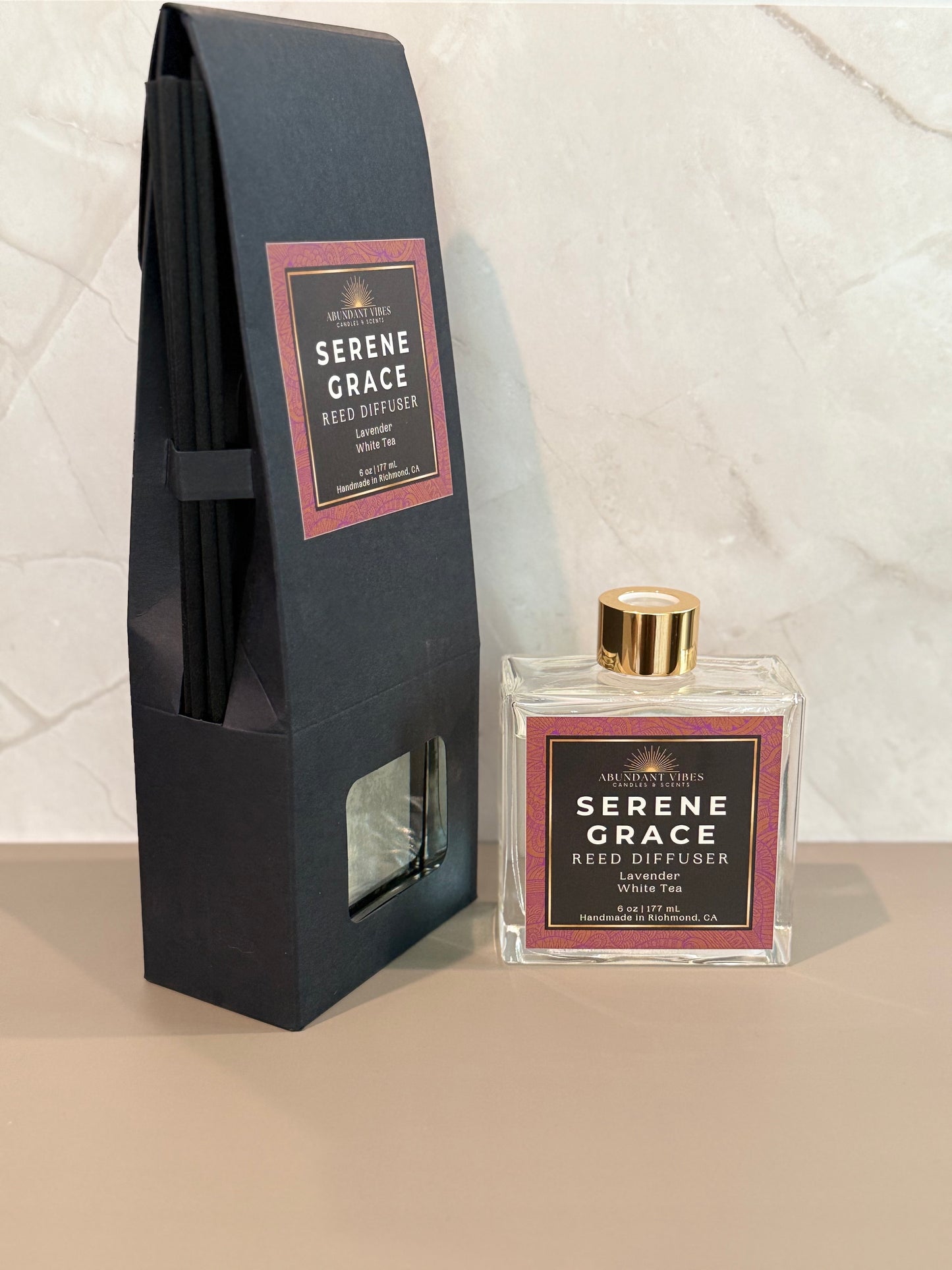 Serene Grace Reed Diffuser (Lavender + White Tea)