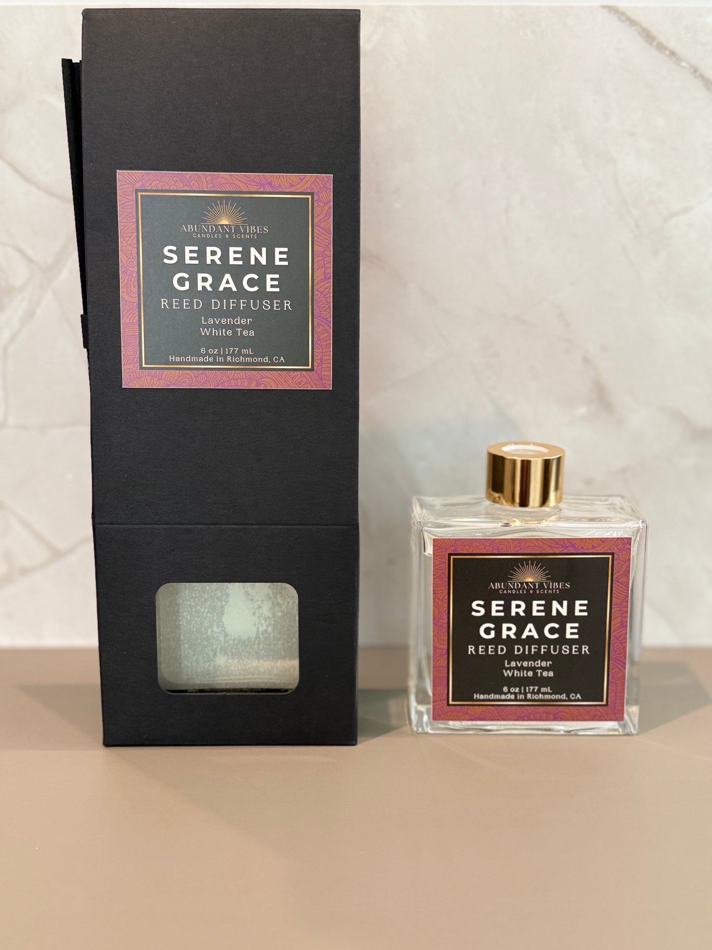 Serene Grace Reed Diffuser (Lavender + White Tea)