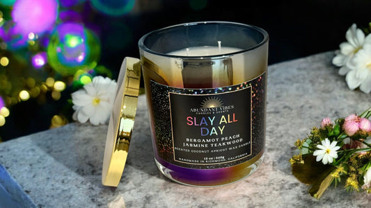 Slay All Day Candle (Peach + Bergamot + Jasmine + Cashmere)