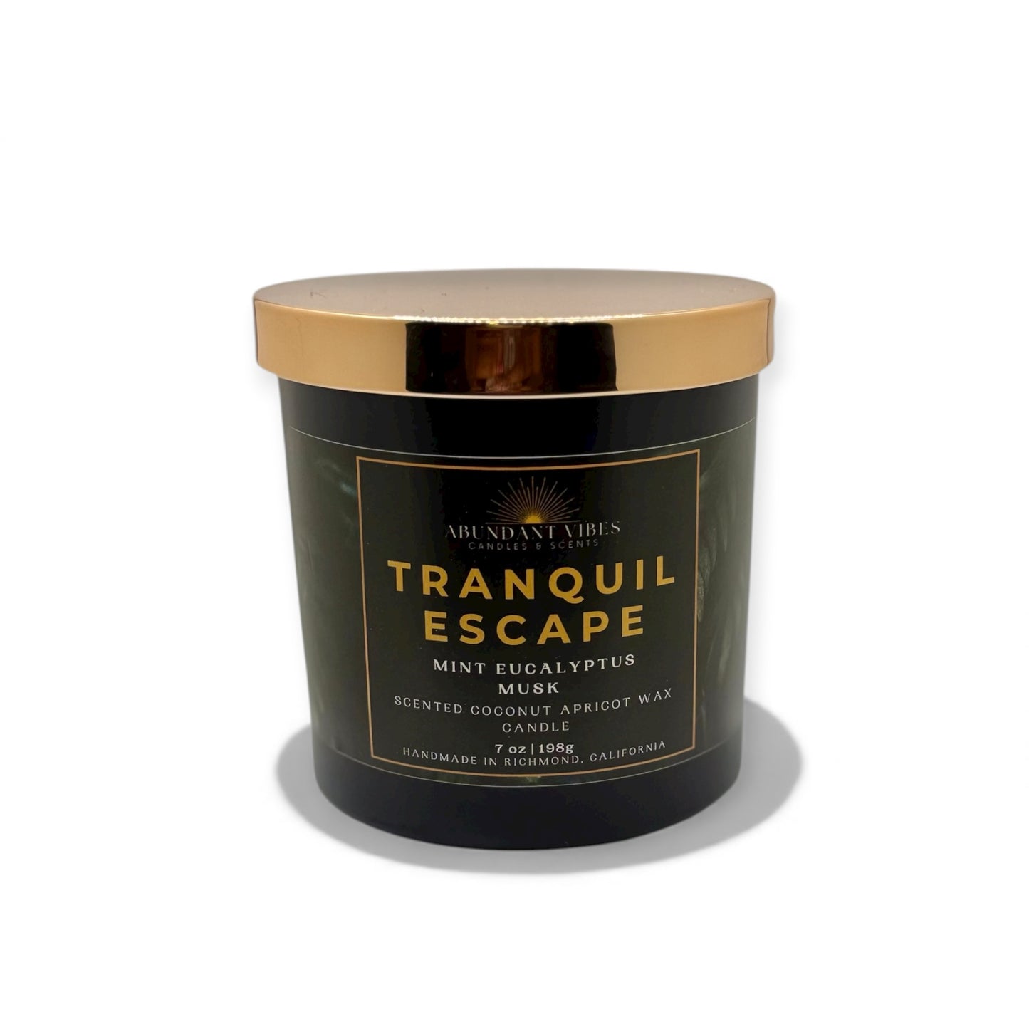 Eucalyptus + Mint + Musk Candle | Tranquil Escape | Luxury Coconut Apricot Wax Candle