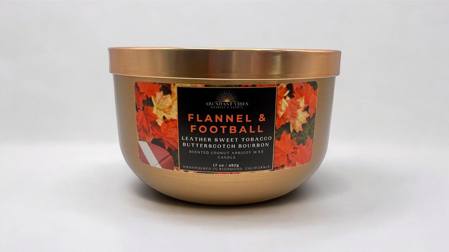 Flannel & Football Candle